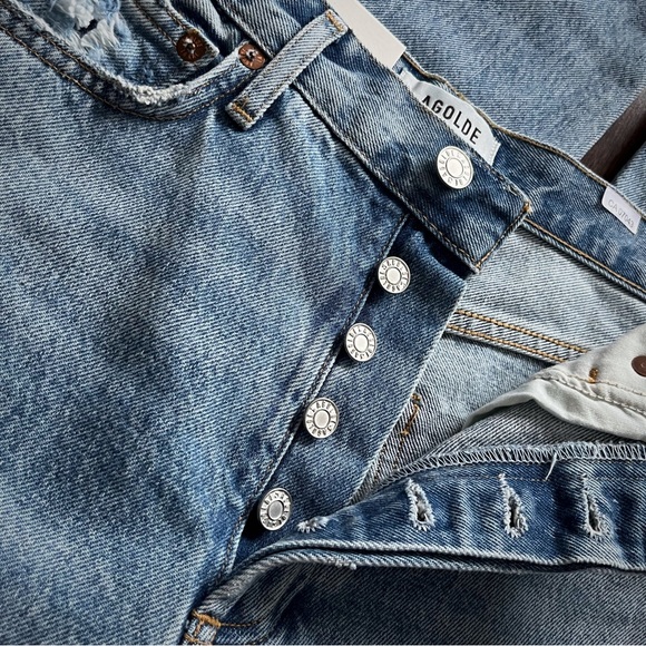 Agolde Fen High Rise Relaxed Taper Jeans in Wander - Size 24 - Picture 6 of 14